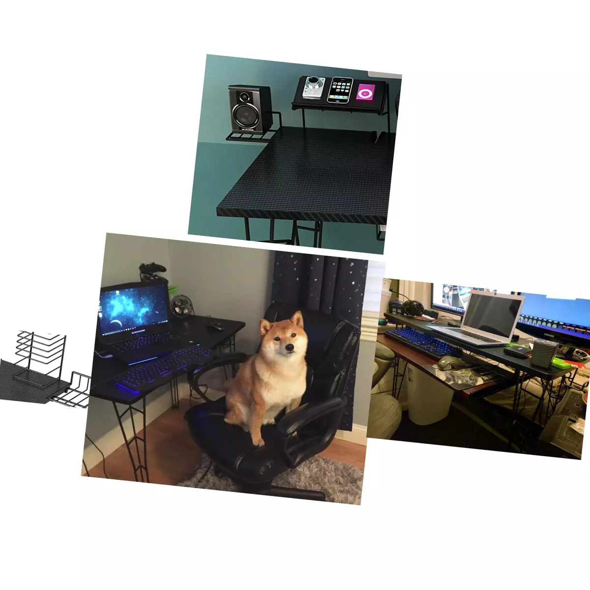 Atlantic gaming desk 33935701 clearance black carbon fiber