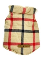 INSULATED PLAID DOG JACKET Size Small Reg 25.99