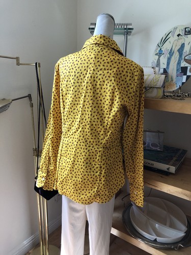 Beene Bazaar Women's Unisex Rare Vintage Yellow Paisley Print Shirts Size 14 - Picture 2 of 4
