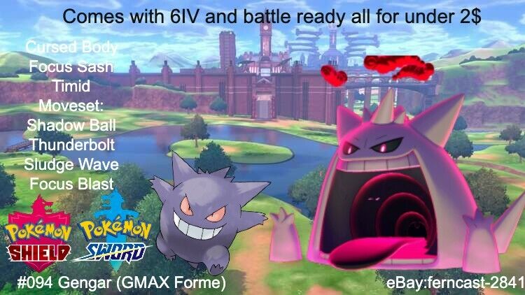 GENGAR  SHINY 6IV BATTLE-READY! - Game Items - Gameflip