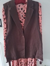 Maeve Anthropologie Sleeveless Linen Jacket