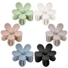 Flower Hair Clips 6 PCS Flower Black, Blue, Coffee, Light Coffee, White, Green