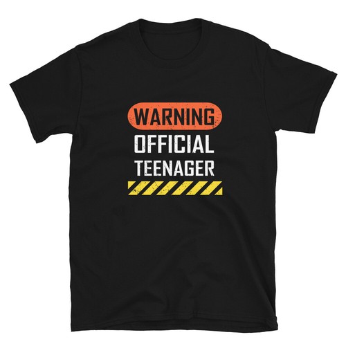 Warning Official Teenager - 13th Birthday Gift, Short-Sleeve Unisex T-Shirt - Picture 5 of 14