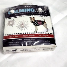 Calming Coat Dog Anti-anxiety AKC Medium Patriotic Design Machine Washable