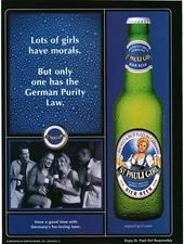 2004 PRINT AD - ST. PAULI GIRL BEER AD - LOTS OF GIRLS HAVE MORALS.