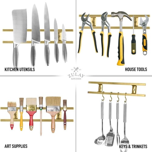 Zulay Kitchen (12 Inch) Stainless Steel Magnetic Knife Holder For Wall - Picture 5 of 30