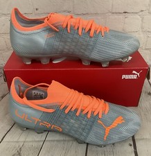 Puma 106699 01 Ultra 3.4 FG/AG Men's Soccer Cleats Diamond Silver Citrus US 7.5