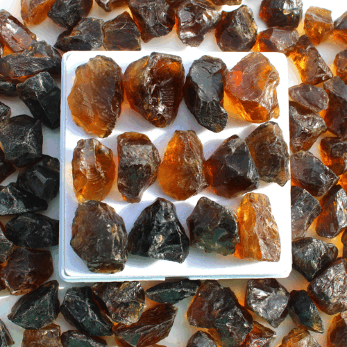 10 pezzi quarzo birra naturale non trattato grado sfaccettato 18 mm-28 mm pietre preziose sfuse grezze - Foto 18 di 24