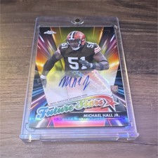 2024 Topps Chrome Future Stars Autograph Michael Hall Jr. Yellow Refractor /75