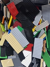 LEGO Bulk Lot Plates Flat 4x4 4x6 4x8 6x6 6x12 16x16 Baseplates 50 Pieces Parts