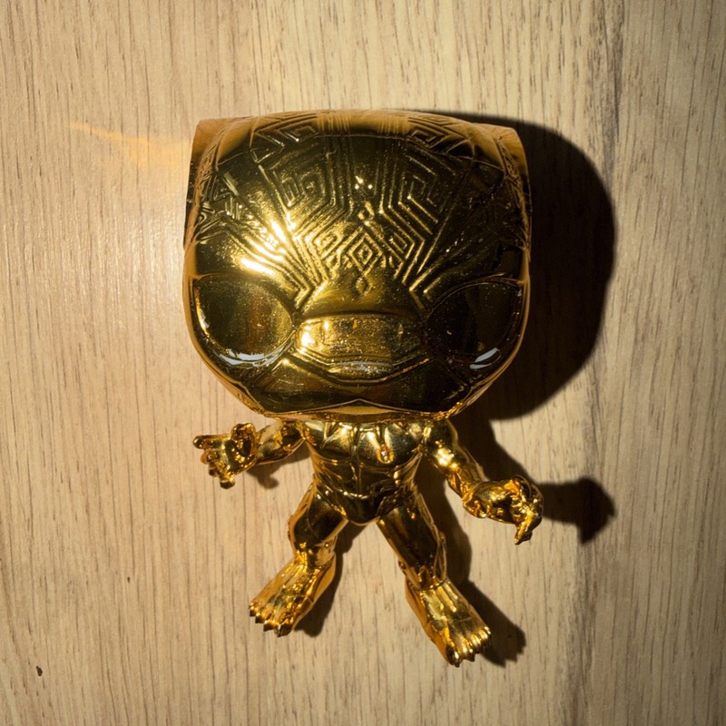 Funko Pop Marvel Studios The First 10 Years Gold Chrome Black Panther Loose