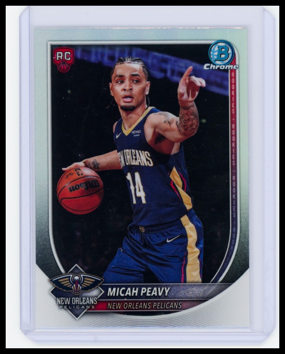 2025-26 Bowman #BRR-41 Micah Peavy Chrome Rookie Red RC Logo