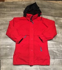 Vintage Eddie Bauer Gore-Tex Red Rain Mountain Men s Coat Jacket Size Medium