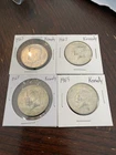 4 Kennedy 40% Silver Half Dollars