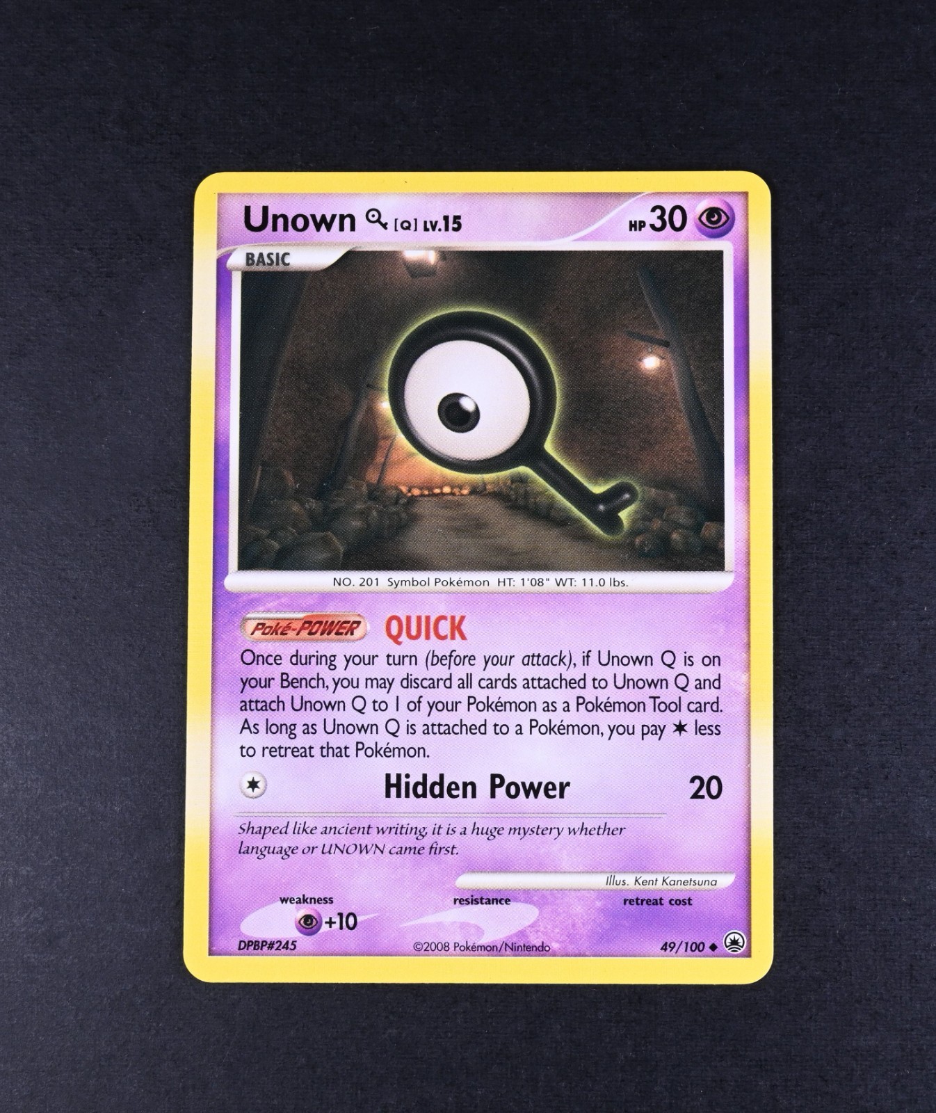 LP Unown Q 49/100 Majestic Dawn (MD) Pokemon Card