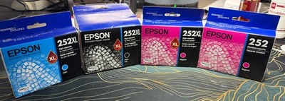 Epson OEM Inkjet Cartridges - Sealed Boxes- Lot of 4 - BlkXL, BlueXL, RedXL, Red