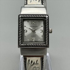 Kim Rogers Womens Watch 22mm Silver Tone Floral Bangle Silver Tone New Battery