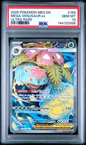 2025 POKEMON MEG EN-MEGA EVOLUTION ULTRA RARE #155 MEGA VENUSAUR EX PSA 10
