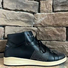 Alexander McQueen Black Leather Studded High Top Sneaker / SZ 42.5 or 9.5