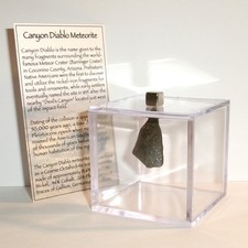 Canyon Diablo Meteorite Arizona Meteor Crater Space Rock with Display and COA
