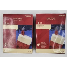 Holiday Living Plastic 2" Suction Cups Christmas Window Hanger 4-Pack Lot of 2 