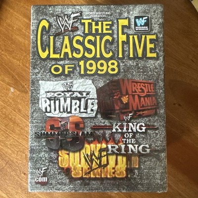 5 complete box、Attitude WWF The Classic Five of 1998 5xVHS Box Set SEALED Attitude Era