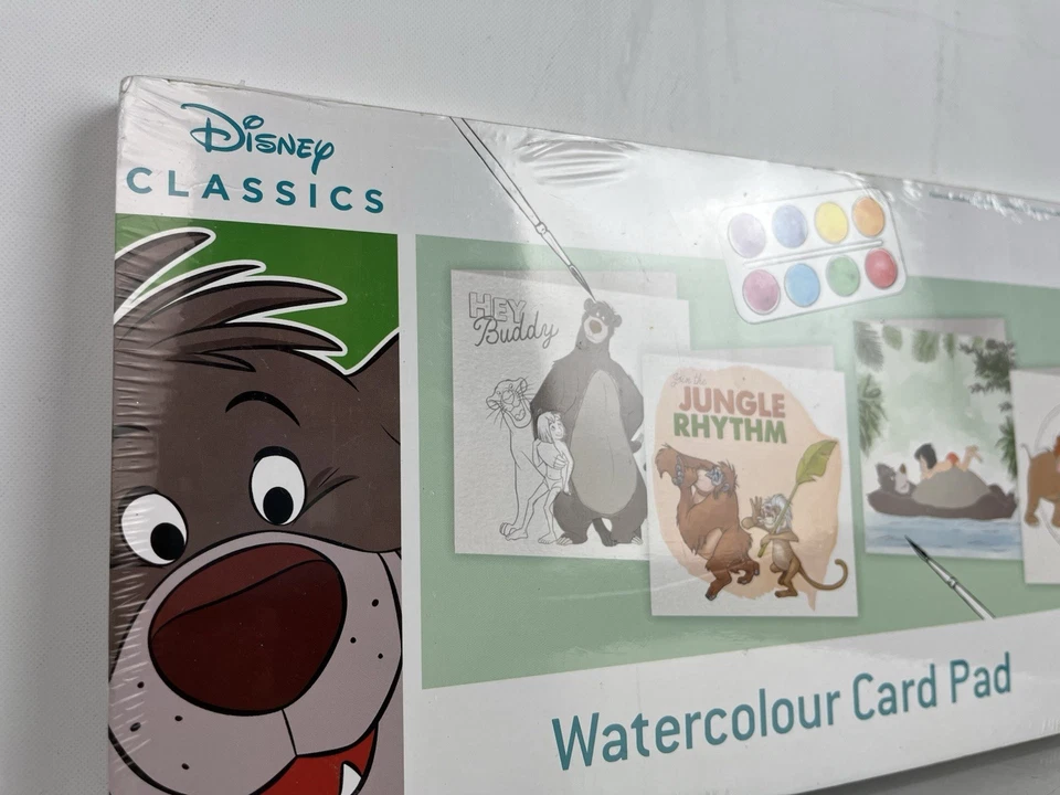 Almofada de cartão aquarela Disney Classics THE JUNGLE BOOK 24 kit de saudação autopintura - Imagem 2 de 4