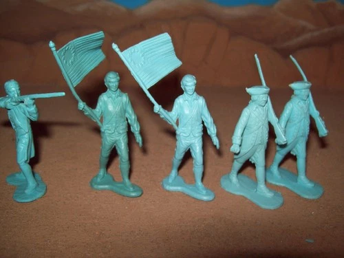 Lot of five original vintage Marx Sons of Liberty playset American Colonials