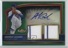 2011 Finest Green Refractor Rookie Dual Relics 9/149 Andrew Cashner #87 Auto 0f8
