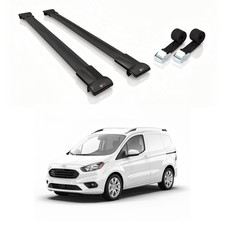 Roof Rack Cross Bars for Ford Transit/Tourneo Courier 2024-2025 with Two Straps