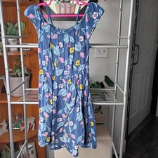 Carter Dress Girl Size 5 Floral Blue