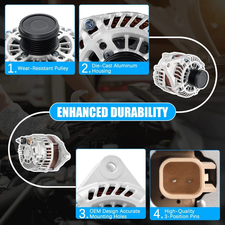 Alternator For Dodge Journey 2.4L 2009 2010 2011 2012 2013 2014 2015 2016-2020 Foto 4 de 4