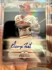 Topps 2025 Stadium Club George Foster Rainbow Foilboard Auto /25 Reds