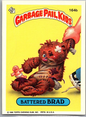 #ad 1986 Topps Garbage Pail Kids Series 4 #164b Battered Brad $5.49