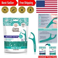 Dual Slickers Dental Floss Picks - 150 Ct Dyneema for Efficient Plaque Removal