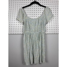 American Eagle Blue Daisy Floral Mini Dress Cottagecore coquette Babydoll M