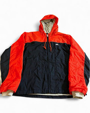 Men  s Vintage Adidas Blues/Red Windbreaker Full-Zip Hooded Jacket Size M