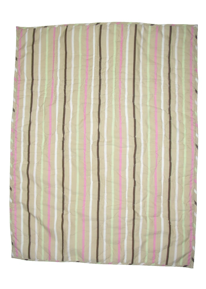 Manta edredón acolchado para cuna a rayas florales Circo usado en excelente estado Foto 3 de 4