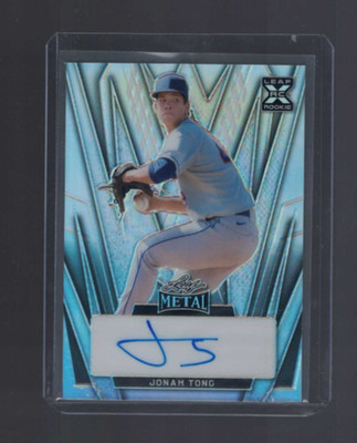 JONAH TONG AUTO #4/35 2024 Leaf Metal Silver Refractor Auto #BA-JT1  Mets
