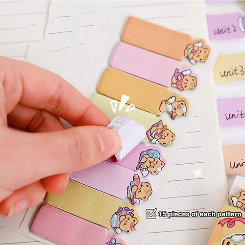 5set Cartoon Butter Bear Sticky Note Self - Adhésive Tearin Thumb Note ...