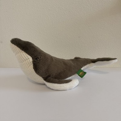 Wild Republic 2012 Gray Humpback Whale Realistic Plush 16'' Stuffed Animal Toy