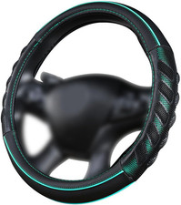 Car Steering Wheel Cover Faux Leather Massage Universal Fit 3D Honeycomb Hole An