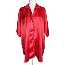 Vintage 90s Gold Label Victorias Secret Night Shirt Dress M/L Satin Oversized