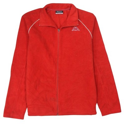 Kappa Herren Fleecejacke rot Full Zip Größe XL Regular Fit
