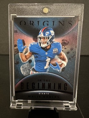 2025 Panini Origins Malik Nabers #19   In the Beginning - Case Hit - Giants SP