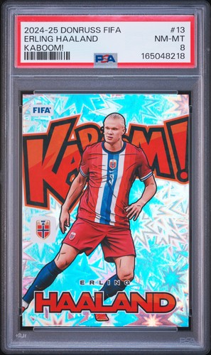 2024-25 PANINI DONRUSS FIFA KABOOM! #13 ERLING HAALAND PSA 8