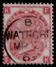 GB QV SG102, 3d DEEP rose plate 5, FINE USED. Cat £75. CDS FK