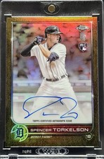 2022 TOPPS CHROME BEN BALLER SPENCER TORKELSON ROOKIE GOLD REF AUTO /50 RC CLEAN