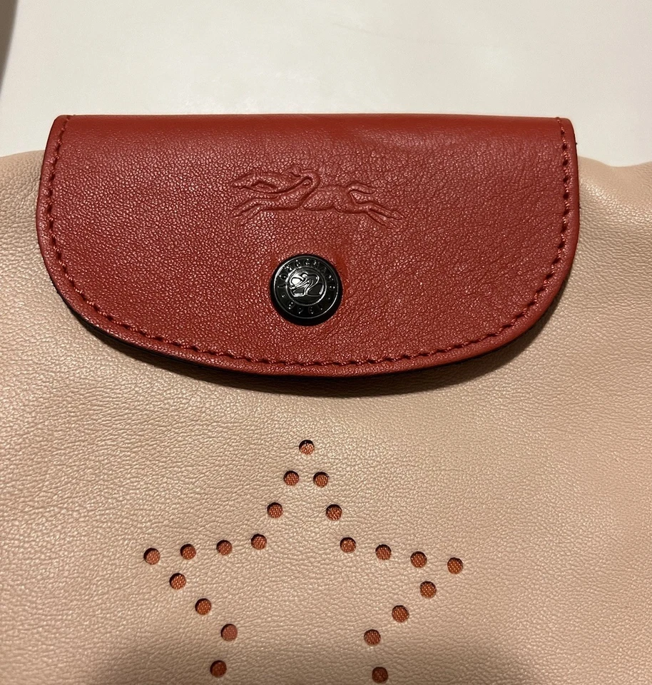 Сумка через плечо LONGCHAMP Япония мини звезда перфорированная оранжевая розовая - Изображение 3 из 4