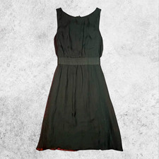 Dolce & Gabbana Black Silk Lace Dress Sleeveless Midi A-Line Dress